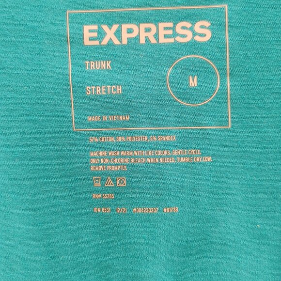 EXPRESS Medium Teal Comfort Cotton Trunks - Picture 5 of 5